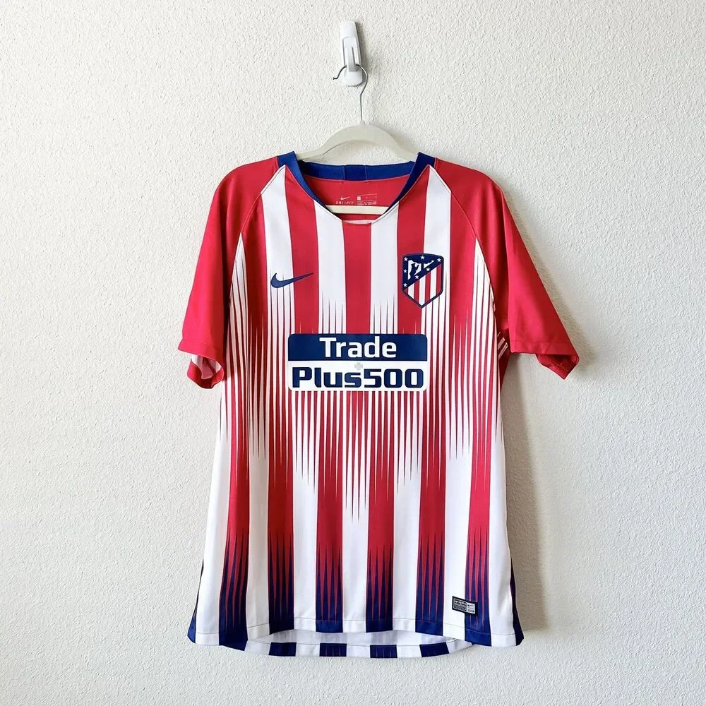 Atletico Madrid 2018 2019 Home Football Soccer Shirt Jersey Nike Size Large